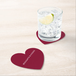 NK Logo on Heart Shaped Paper Coaster Kartonnen Onderzetters