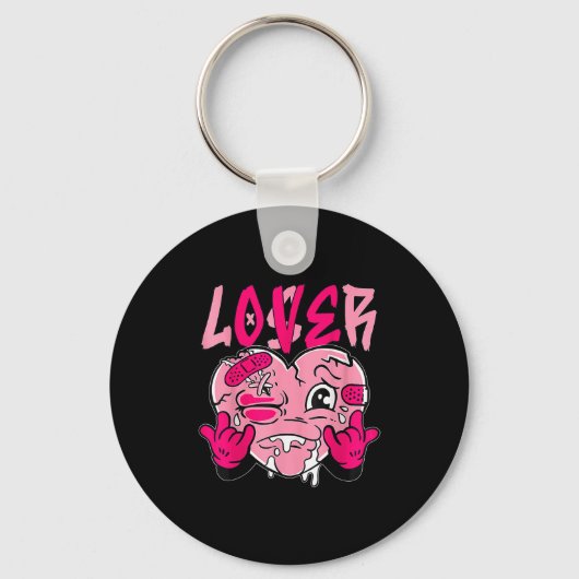 Nk Loser Lover Nk Drip Heart Matching Tee For Men Sleutelhanger (Voorkant)