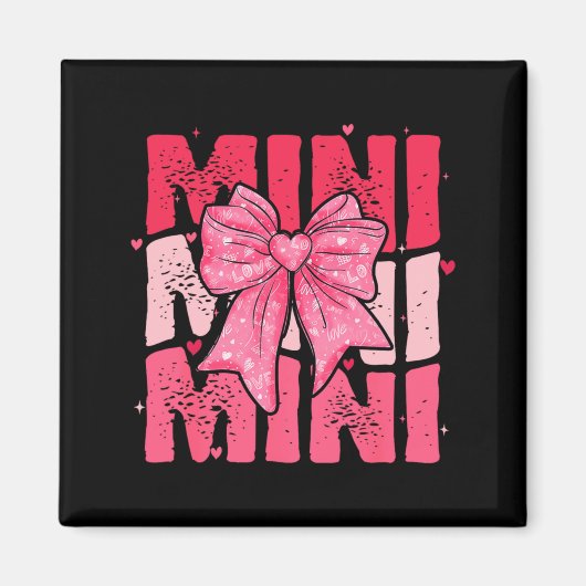 Nk Mini Coquette Bow Happy Valentine Day Mom Mot  Magneet (Voorkant)