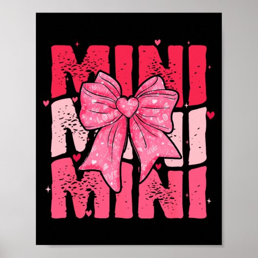 Nk Mini Coquette Bow Happy Valentine Day Mom Mot  Poster (Voorkant)
