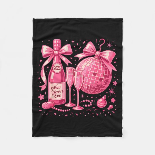 Nk New Year's Eve 2026 Disco Champagne Party  Fleece Deken (Voorkant)