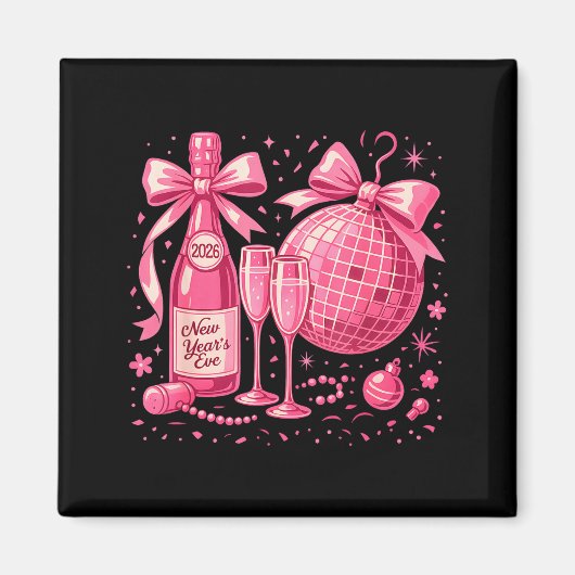 Nk New Year's Eve 2026 Disco Champagne Party  Magneet (Voorkant)