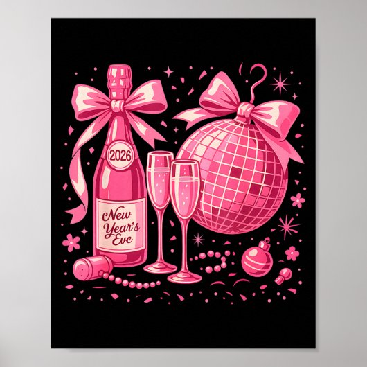 Nk New Year's Eve 2026 Disco Champagne Party  Poster (Voorkant)