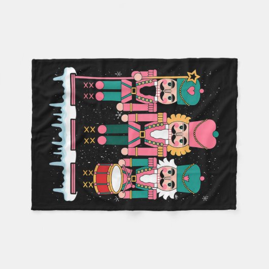 Nk Nutcracker Squad Xmas Nk Christmas Pajamas Wome Fleece Deken (Voorkant (Horizontaal))