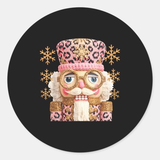 Nk Nutcracker Squad Xmas Nk Christmas Pajamas Wome Ronde Sticker (Voorkant)