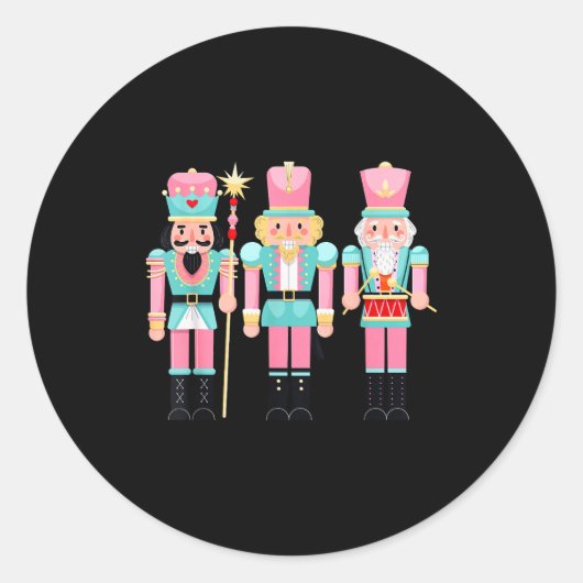 Nk Nutcracker Squad Xmas Nk Christmas Pajamas Wome Ronde Sticker (Voorkant)