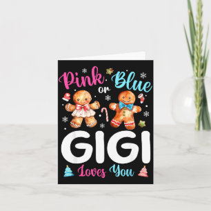 Nk Of Blauwe Gigi Loves You Geslacht Reveal Kerstm Kaart