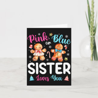 Nk Of Blauwe Zus Loves You Geslacht Reveal Kerstmi Kaart