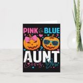 Nk Or Blue Aunt Loves You Pumpkin Halloween Gender Kaart (Voorkant)