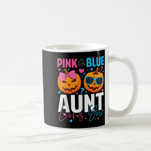 Nk Or Blue Aunt Loves You Pumpkin Halloween Gender Koffiemok (Rechts)