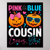 Nk Or Blue Cousin Loves You Pumpkin Halloween Gend Poster (Voorkant)
