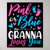 Nk Or Blue Gr Loves You Gender Reveal Baby  Poster (Voorkant)