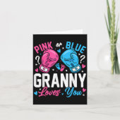 Nk Or Blue Granny Loves You Boxing Gender Reveal  Kaart (Voorkant)
