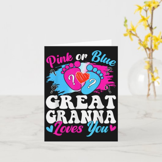 Nk Or Blue Great Gr Love You Baby Gender Reveal  Kaart (Gele Bloem)