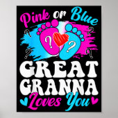 Nk Or Blue Great Gr Love You Baby Gender Reveal  Poster (Voorkant)