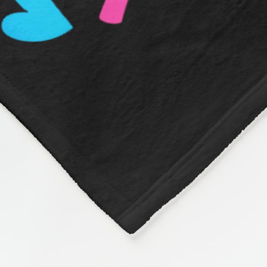 Nk Or Blue Sister Loves You Boxing Gender Reveal  Fleece Deken (Hoek)