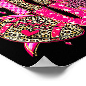 Nk Out Breast Cancer Football Coquette Bow Mom Gir Poster (Hoek)