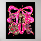 Nk Out Breast Cancer Football Coquette Bow Mom Gir Poster (Voorkant)