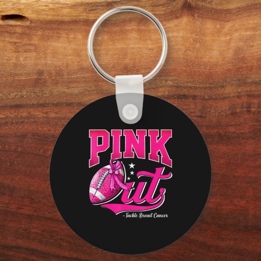 Nk Out Football Breast Cancer Awareness Men Women  Sleutelhanger (Voorkant)