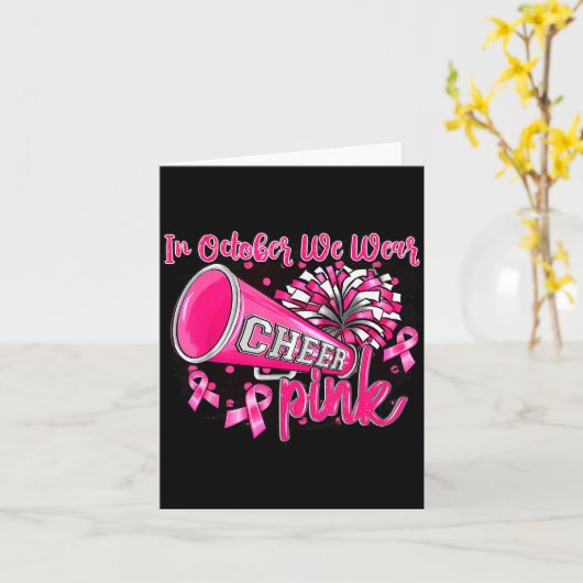 Nk Out Football Cheer For The Breast Cancer Awaren Kaart (Gele Bloem)