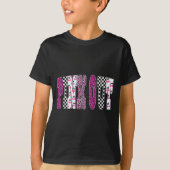 Nk Out Leopard Checkered Breast Cancer Football Ga T-shirt (Voorkant)