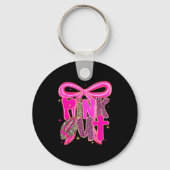 Nk Out Leopard Football Bow Breast Cancer Awarenes Sleutelhanger (Voorkant)