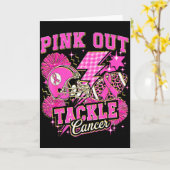 Nk Out Tackle Breast Cancer Awareness American Foo Kaart (Gele Bloem)