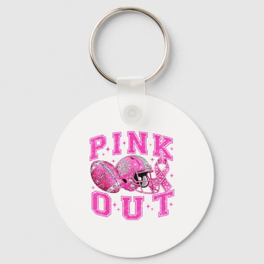 Nk Out Tackle Breast Cancer Awareness Football Nk  Sleutelhanger (Voorkant)