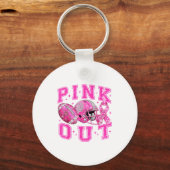 Nk Out Tackle Breast Cancer Awareness Football Nk  Sleutelhanger (Voorkant)