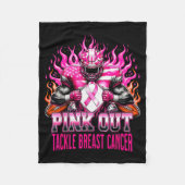 Nk Out Tackle Football Breast Cancer Awareness Men Fleece Deken (Voorkant)