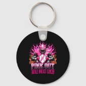 Nk Out Tackle Football Breast Cancer Awareness Men Sleutelhanger (Voorkant)