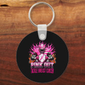 Nk Out Tackle Football Breast Cancer Awareness Men Sleutelhanger (Voorkant)