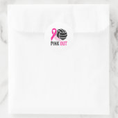 Nk Out Volleyball Breast Cancer Awareness Nk Ribbo Ronde Sticker (Tas)