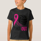 Nk Out Volleyball Breast Cancer Awareness Nk Ribbo T-shirt (Voorkant)