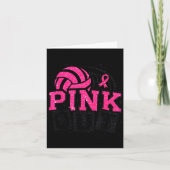 Nk Out Volleyball Breast Cancer Awareness Suprt Ri Kaart (Voorkant)