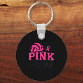 Nk Out Volleyball Breast Cancer Awareness Suprt Ri Sleutelhanger (Voorkant)