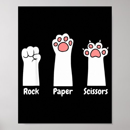 Nk Paw Prints Pet Lover Rock Paper Scissors Hand G (Voorkant)