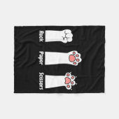 Nk Paw Prints Pet Lover Rock Paper Scissors Hand G Fleece Deken (Voorkant (Horizontaal))