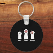 Nk Paw Prints Pet Lover Rock Paper Scissors Hand G Sleutelhanger (Voorkant)