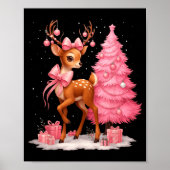 Nk Reindeer Coquette Bow Christmas Tree Pajamas Gi Poster (Voorkant)