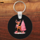 Nk Reindeer Coquette Bow Christmas Tree Pajamas Gi Sleutelhanger (Voorkant)