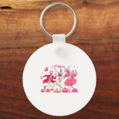 Nk Ribbon Breast Cancer Awareness Skeleton Women M Sleutelhanger (Voorkant)
