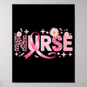 Nk Ribbon Stethoscope Nurse Life Breast Cancer Awa Poster (Voorkant)