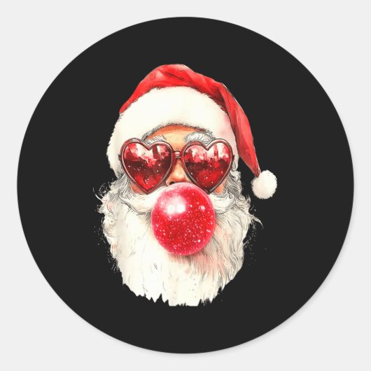 Nk Santa Christmas Bubble Gum Nk Sungles  Ronde Sticker (Voorkant)
