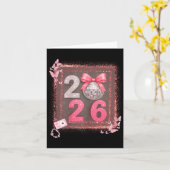 Nk Sparkle Disco Boog 2026 Coquette Gelukkig Nieuw Kaart (Gele Bloem)