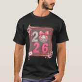 Nk Sparkle Disco Bow 2026 Coquette Happy New Year  T-shirt (Voorkant)