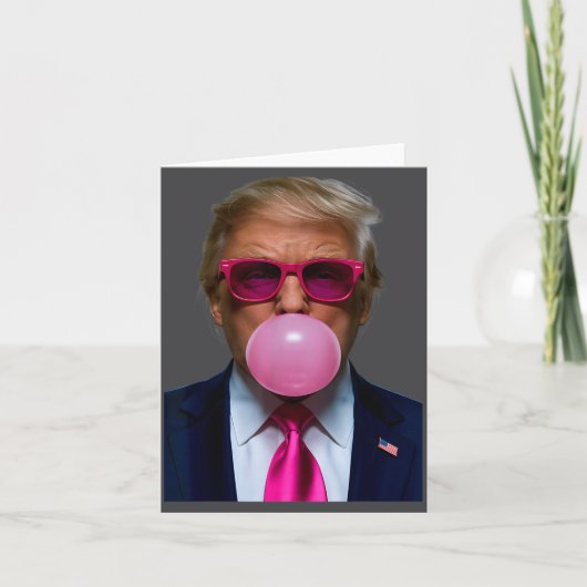 Nk Sungles Funny Donald Trump Nk Bubble Gum 2024  Kaart (Voorkant)