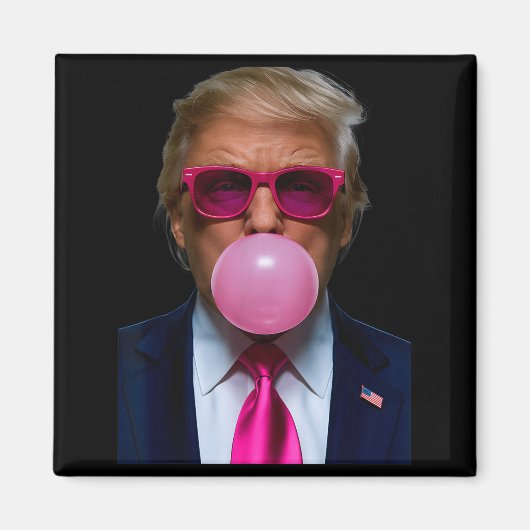 Nk Sungles Funny Donald Trump Nk Bubble Gum 2024  Magneet (Voorkant)