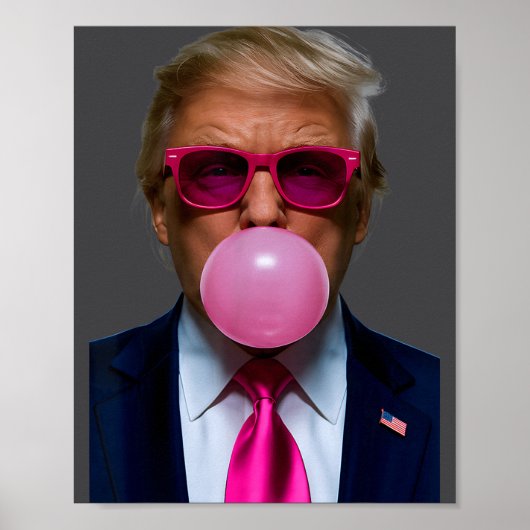 Nk Sungles Funny Donald Trump Nk Bubble Gum 2024  Poster (Voorkant)