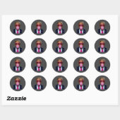 Nk Sungles Funny Donald Trump Nk Bubble Gum 2024  Ronde Sticker (Vel)